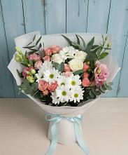 Букет цветов из:  Розы, Лизиантусы и Хризантемы #REPLACE_PRED# Преградной