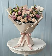 Букет цветов из:  Розы и Лизиантусы в Преградной