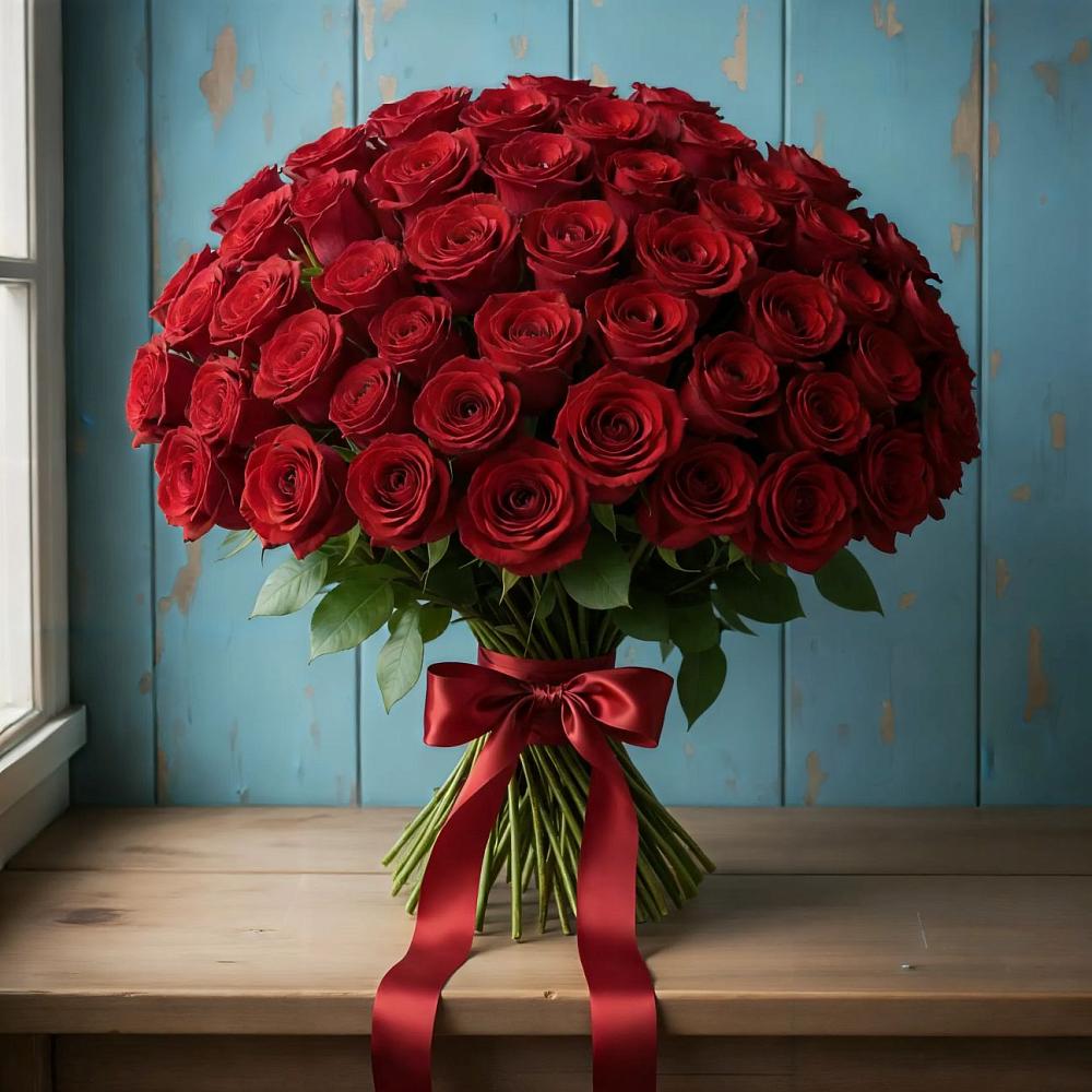 Букет Красные розы Блэк Меджик в Преградной