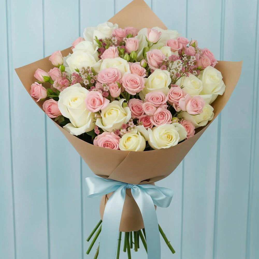 Букет цветов из: Розы в Преградной