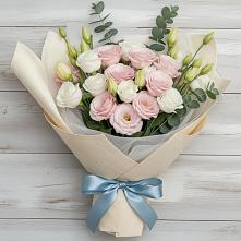 Букет цветов из:  Лизиантусы в Преградной