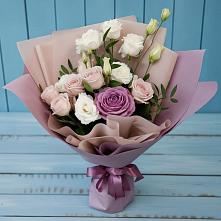 Букет цветов из:  Розы и Лизиантусы #REPLACE_PRED# Преградной
