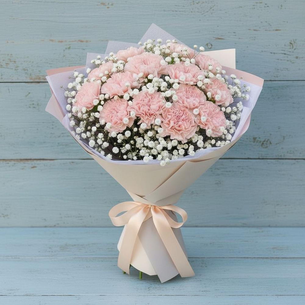 Букет цветов из: Гвоздики в Преградной