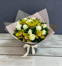 Букет цветов из:  Орхидеи и Розы в Преградной