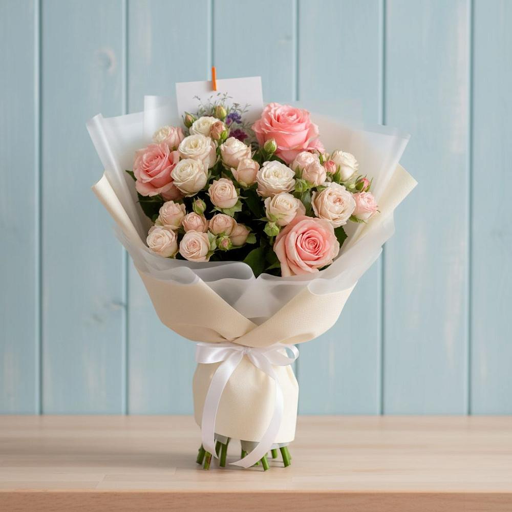 Букет цветов из: Розы в Преградной