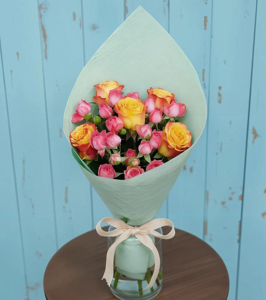 Букет цветов из: Розы в Преградной