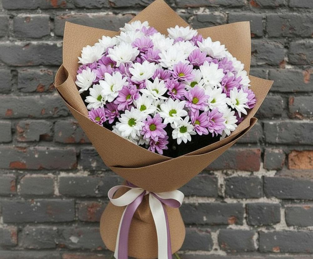 Букет цветов из: Хризантемы в Преградной