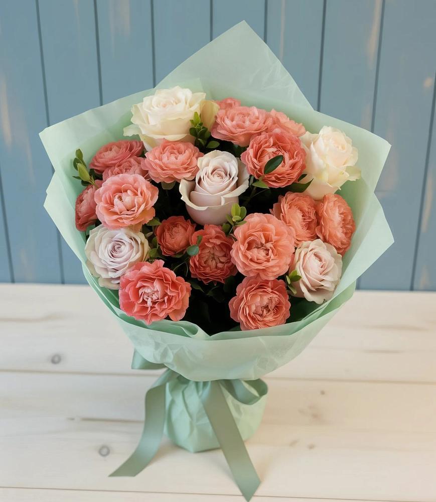 Букет цветов из: Розы в Преградной