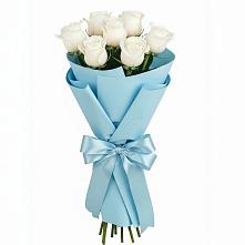 Букет 7 белых роз Проуд в Преградной