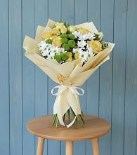 Букет цветов из:  Хризантемы и Розы #REPLACE_PRED# Преградной