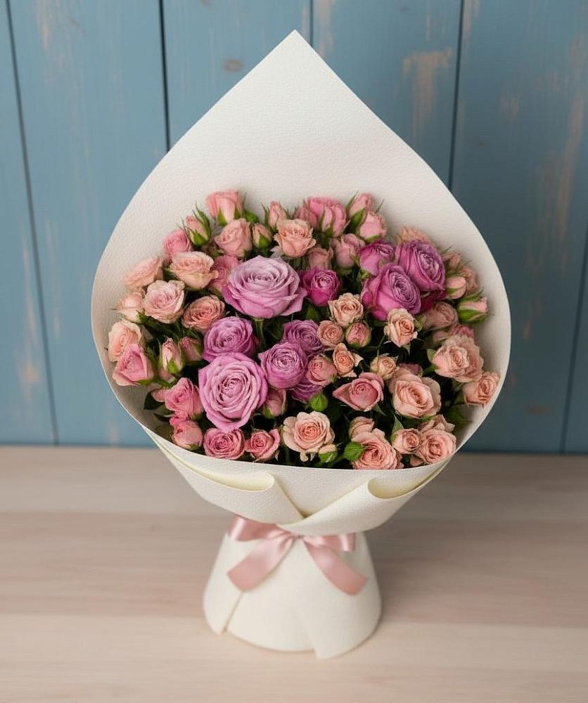 Букет цветов из: Розы в Преградной