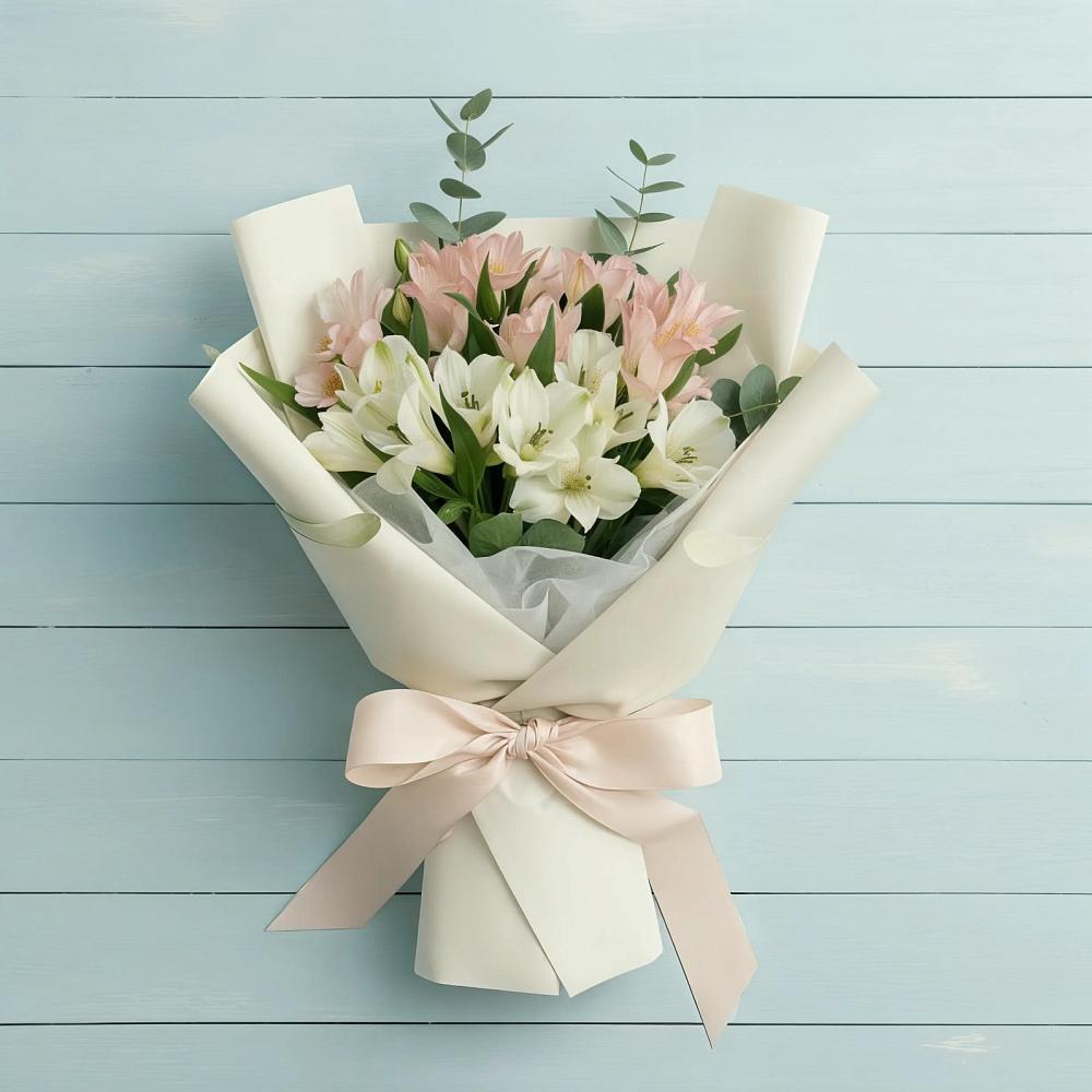 Букет цветов из: Альстромерии в Преградной