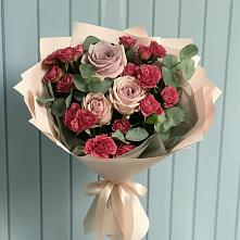 Букет цветов из:  Гвоздики и Розы в Преградной