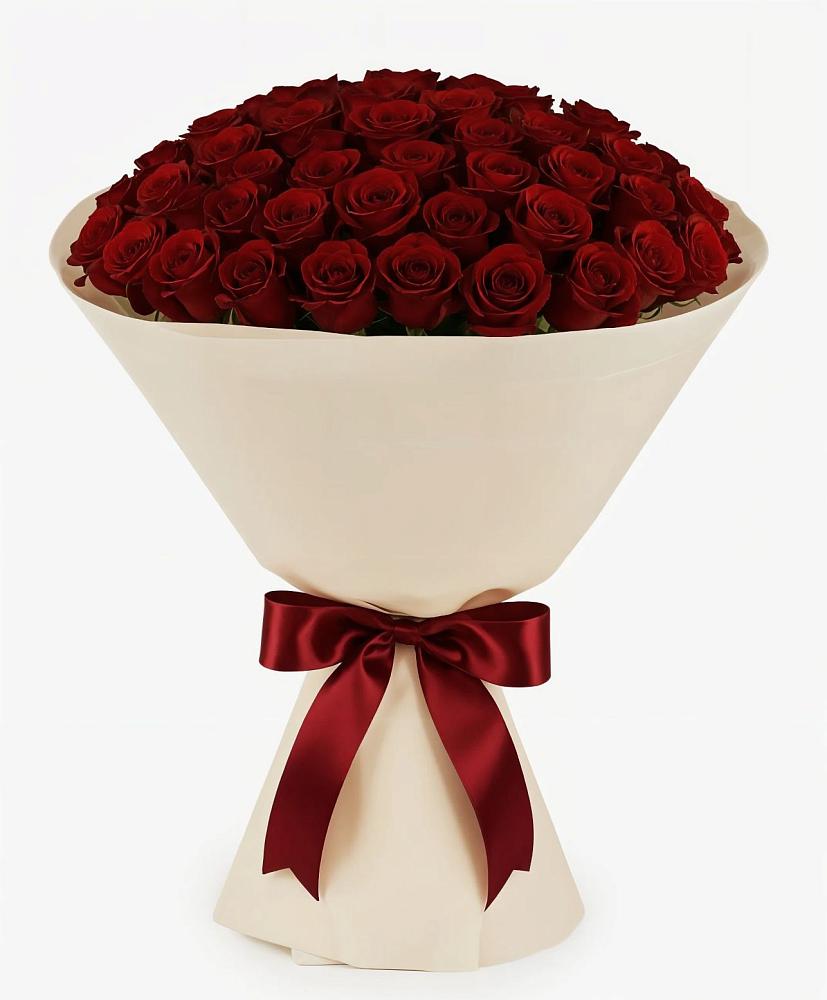 Букет 101 Бордовая роза Блэк Бакарра в Преградной