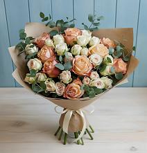 Букет цветов из:  Альстромерии и Розы в Преградной