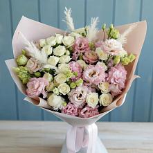Букет цветов из:  Альстромерии и Розы в Преградной